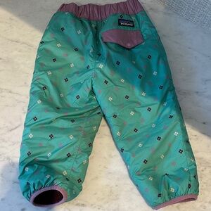 Patagonia Kids Snow pant Bottoms - Teal and Lavender Floral